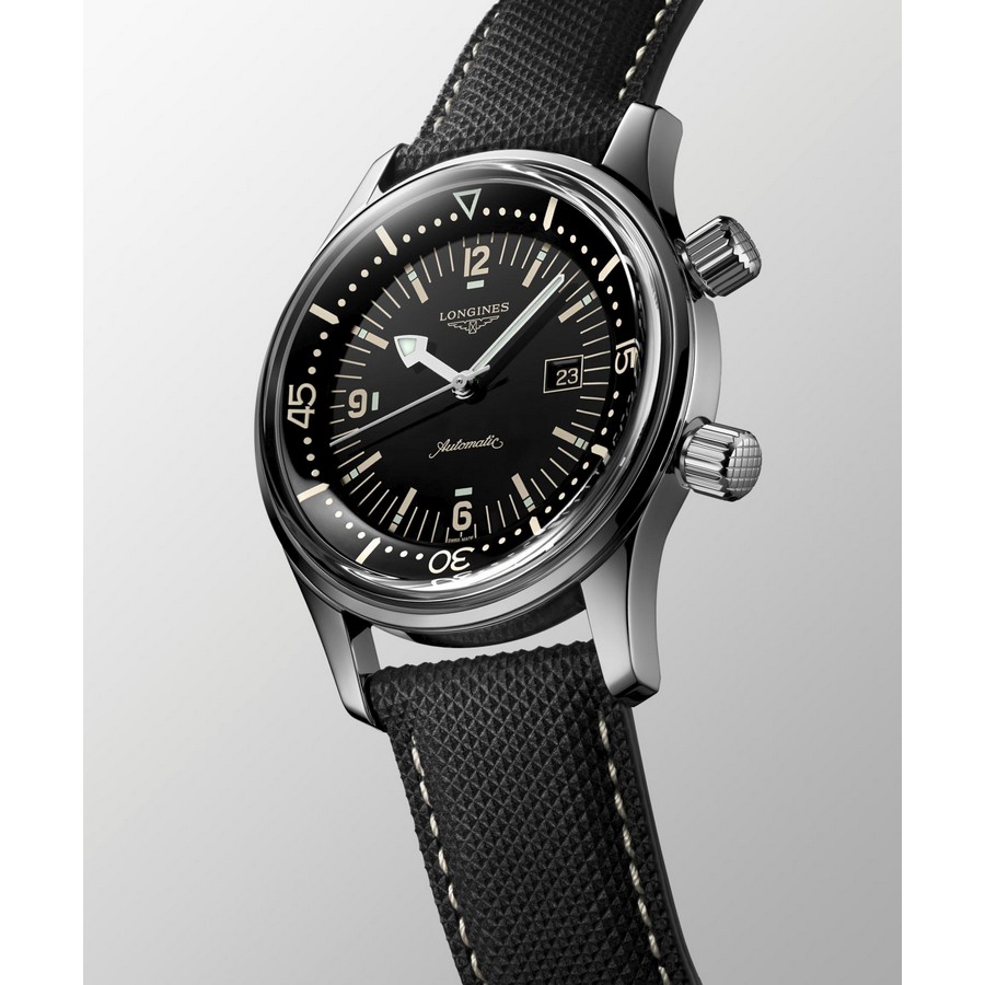 Đồng Hồ Longines Legend Diver Nam 36mm Đen